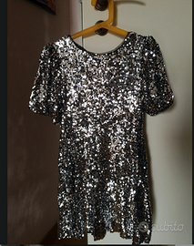 Vestito corto Zara argento 10 anni / 140 cm