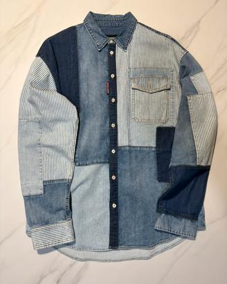 Dsquared2 Camicia Patchwork Denim Multicolor Jeans