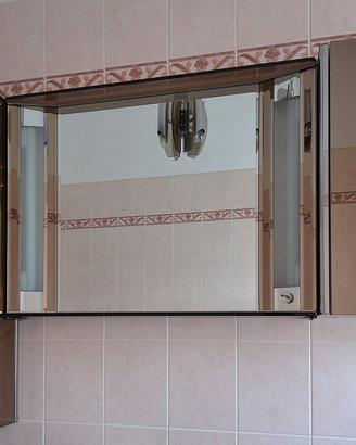 Specchiera da bagno con 2 vani portaoggetti