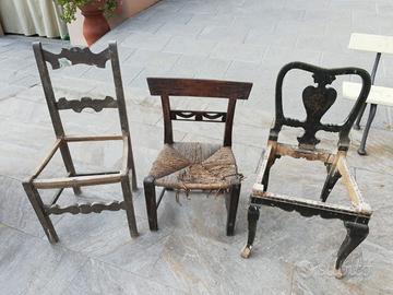 sedie antiche da restaurare