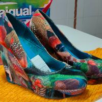 Scarpe da donna alte tacco a zeppa Desigual n. 40