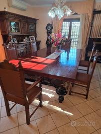 sala da pranzo con biliardo 