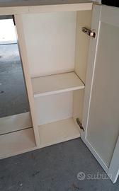 mobiletto pensile con  specchio x bagno