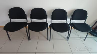 4 sedie da sala d'attesa e/o conferenza
