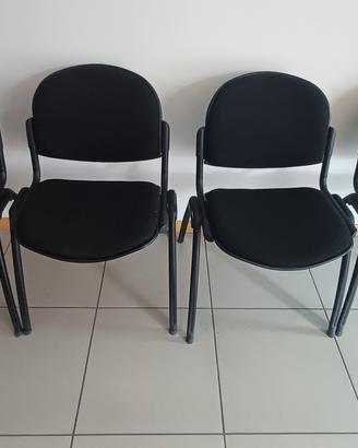 4 sedie da sala d'attesa e/o conferenza