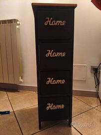 cassettiera in legno 