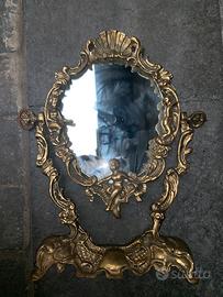 Specchiera  specchio Bronzo Ottone Liberty 900