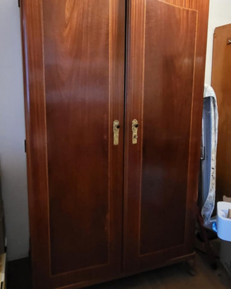 ARMADIO GUARDAROBA della NONNA in LEGNO INTARSIATO