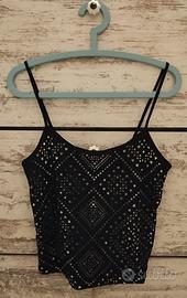 Canotta donna con particolari traforati 