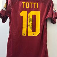 maglia totti autografata as roma originale 2017