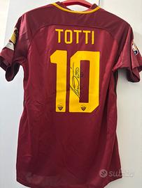 maglia totti autografata as roma originale 2017