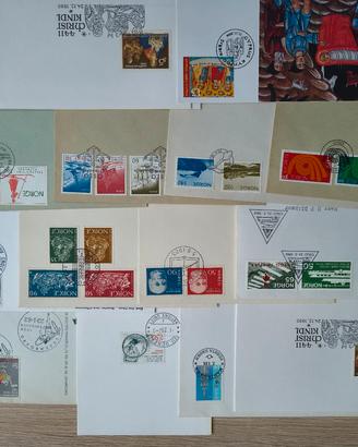 55 cartoline/C.P./buste con annulli tematici 