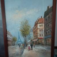 Quadro Parigino Vintage - P. Renard - Scena Urbana