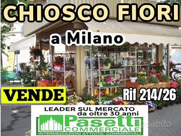 CHIOSCO FIORI davanti a piccolo cimitero di Milano