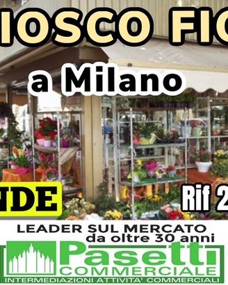 CHIOSCO FIORI davanti a piccolo cimitero di Milano