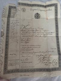 Autentico passaporto Napoleonico 1811 -12