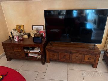 Mobile porta TV + madia in legno massello