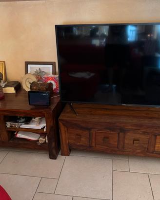 Mobile porta TV + madia in legno massello