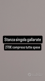 Stanza singola / posto letto