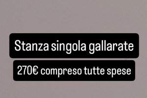 Stanza singola / posto letto