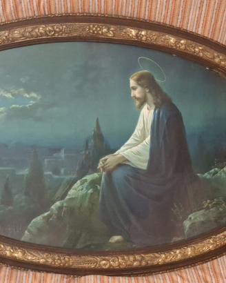 quadro con Gesù in preghiera sul monte degli ulivi