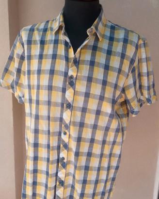 J.Hart & Bros - Camicia Uomo  - Cotone/Lino- XL