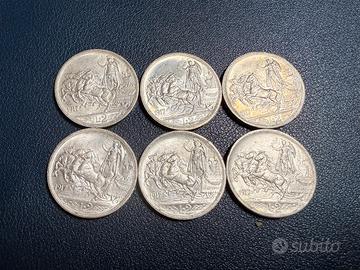 MONETE 2 LIRE QUADRIGA BRIOSA 1917