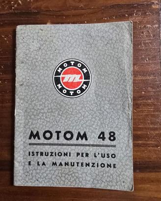 Libretto originale di uso e manutenzione del Motom