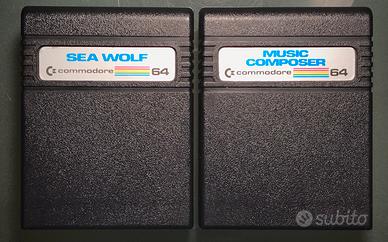 Sea Wolf + Music Composer cartuccia Commodore 64