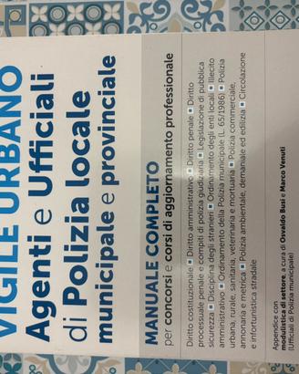 Libro per concorso vigile urbano