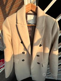 cappotto MANGO taglia XS misto lana beige