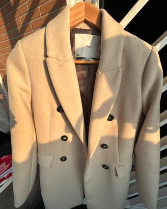 cappotto MANGO taglia XS misto lana beige