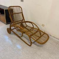 Chaise longue in bambù anni ‘70