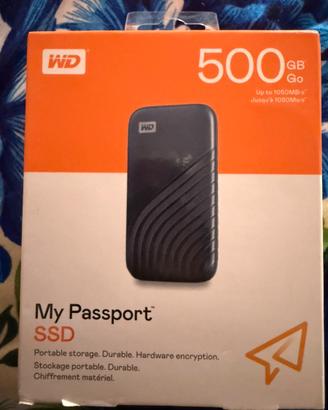 WD My Passport SSD 500GB Portable SSD nuovo