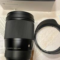 Sigma 16 mm f1.4 dc dn innesto fuji x