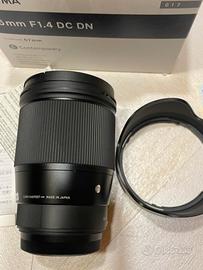 Sigma 16 mm f1.4 dc dn innesto fuji x