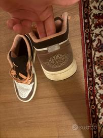 Scarpe jordan 1 low marroni e rosa