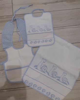 set asilo 100% cotone la Chiocciolina 