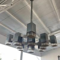 Cubic ceiling lamp Gaetano Sciolari 13 lights