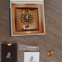 orologio uomo acciaio e Legno 