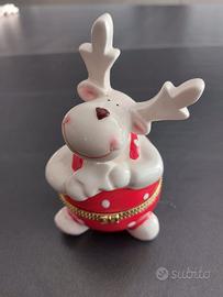 Porta anelli renna Natale