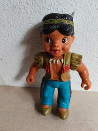 Indiano Bambola Fisher-Price Gomma Vintage 1970's