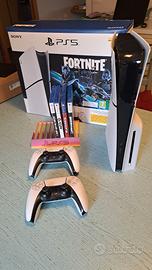 PS5 Slim Disk acq 2025 + 2° Controller + 4 Giochi