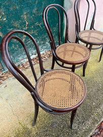 Sedie Vintage in legno e impagliate