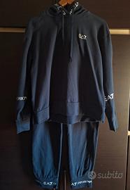 Tuta sportiva EA7 Emporio Armani blu scuro