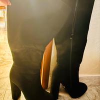 Stivali alti neri con tacco doppio Tata Italia