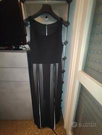 Abito lungo silvian heach bianco e nero