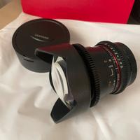 Obbiettivo  Samyang 14mm cine x Canon