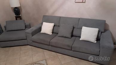 divano a 3 posti con poltrona/penisola