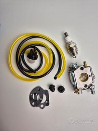 Kit carburatore completo con candela, tubi e
